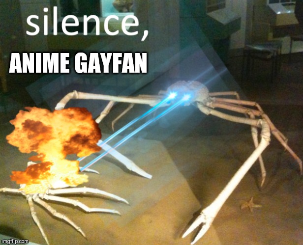 Silence Crab | ANIME GAYFAN | image tagged in silence crab | made w/ Imgflip meme maker