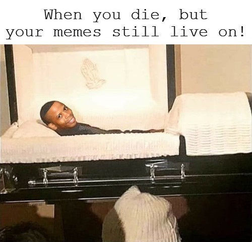 High Quality When You Die But Your Memes Live On Blank Meme Template