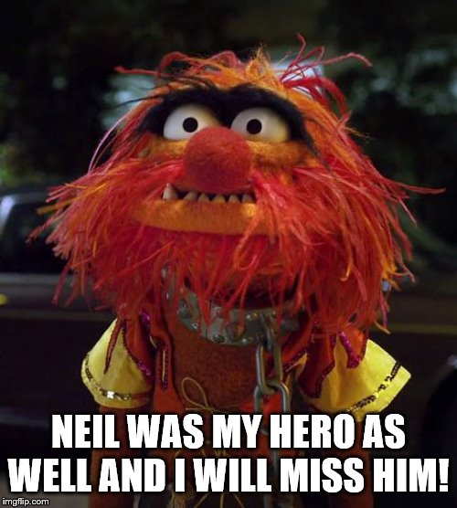 NEIL WAS MY HERO AS WELL AND I WILL MISS HIM! | image tagged in music | made w/ Imgflip meme maker