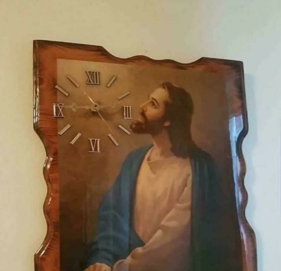 High Quality Jesus Christ Time Almost Monday Blank Meme Template