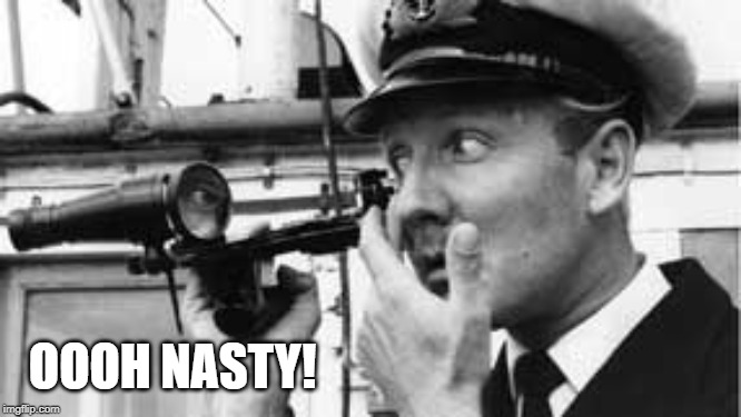 Sub Lt. Phillips - Oooh Nasty | OOOH NASTY! | image tagged in leslie phillips,the navy lark,sub lt phillips,oooh nasty | made w/ Imgflip meme maker
