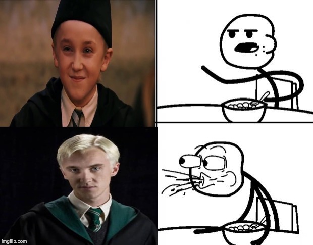 He grew up so fast | image tagged in draco malfoy,harry potter,funny memes,cute,handsome,magic | made w/ Imgflip meme maker