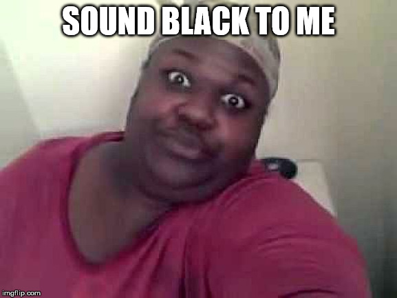 Black woman | SOUND BLACK TO ME | image tagged in black woman | made w/ Imgflip meme maker