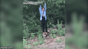 When Your Tarzan Impression Lacks | image tagged in gifs,reaction | made w/ Imgflip video-to-gif maker