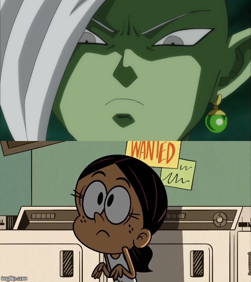 Future Zamasu glares at Ronnie Anne | image tagged in the loud house,dragon ball super | made w/ Imgflip meme maker