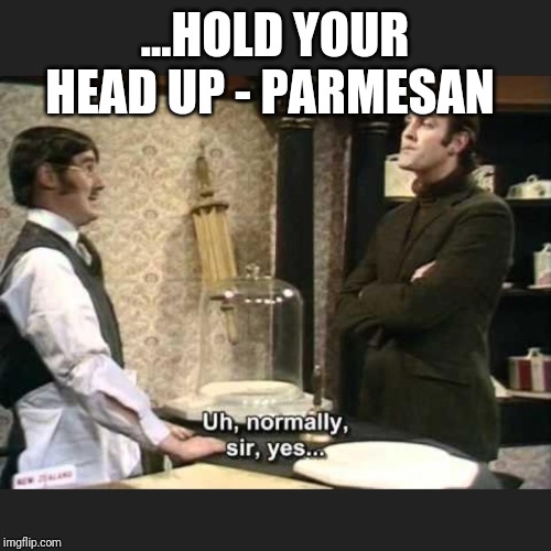 ...HOLD YOUR HEAD UP - PARMESAN | made w/ Imgflip meme maker