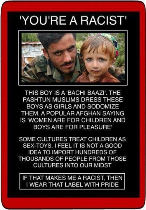 You're a Racist! | image tagged in pashtun muslims,dancing boys,bachi baazi boys,islam is not a race,sodomy,no more goatshaggers | made w/ Imgflip meme maker