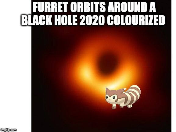 FURRET ORBITS AROUND A BLACK HOLE 2020 COLOURIZED | made w/ Imgflip meme maker