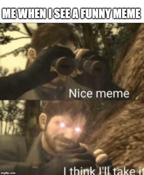ME WHEN I SEE A FUNNY MEME | image tagged in memes | made w/ Imgflip meme maker
