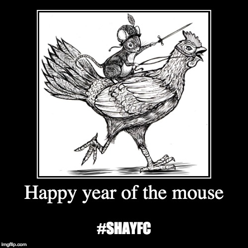 Onward Chickin'! | image tagged in shayfc,fried chicken,chinese new year | made w/ Imgflip demotivational maker