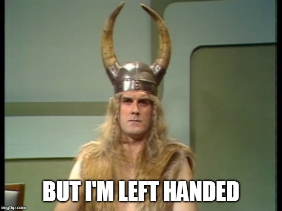 Viking | BUT I'M LEFT HANDED | image tagged in viking | made w/ Imgflip meme maker