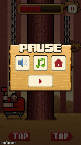 Timberman Music | image tagged in gifs,music,gaming | made w/ Imgflip images-to-gif maker