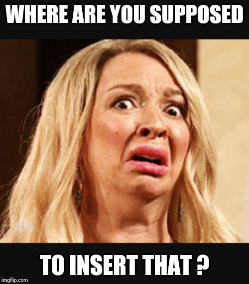Horrified | WHERE ARE YOU SUPPOSED TO INSERT THAT ? | image tagged in horrified | made w/ Imgflip meme maker
