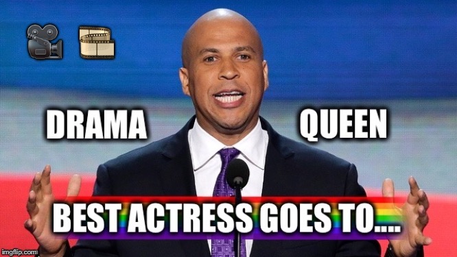 Your pearl clutching drama queen antics are required in the Senate during the impeachment hearings. | 🎥   🎞 | image tagged in pearl clutching,drama queen,cory booker,spartacus | made w/ Imgflip meme maker