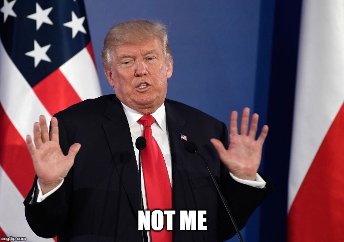 Trump Not Me | NOT ME | image tagged in trump not me | made w/ Imgflip meme maker