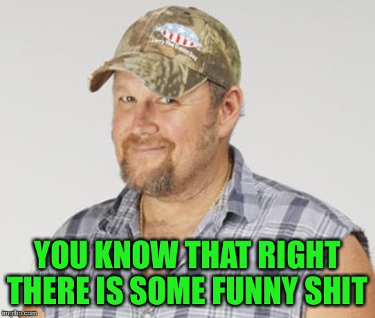 Larry The Cable Guy Meme | YOU KNOW THAT RIGHT THERE IS SOME FUNNY SHIT | image tagged in memes,larry the cable guy | made w/ Imgflip meme maker