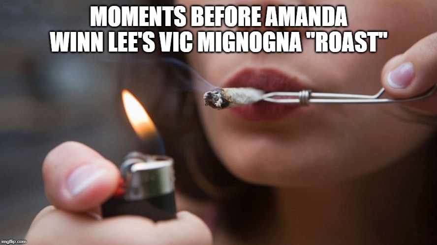 Vic Mignogna "Roast" | MOMENTS BEFORE AMANDA WINN LEE'S VIC MIGNOGNA "ROAST" | image tagged in marijuana,animegate,weebwars,amanda winn lee,defamation | made w/ Imgflip meme maker