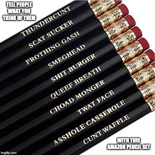 Amazon Pencils | TELL PEOPLE WHAT YOU THINK OF THEM; WITH THIS AMAZON PENCIL SET | image tagged in amazon,pencil,memes | made w/ Imgflip meme maker