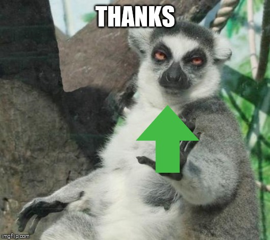 Stoner Lemur Meme | THANKS | image tagged in memes,stoner lemur | made w/ Imgflip meme maker