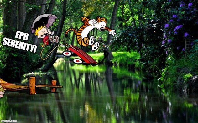 Calvin and Hobbes forest | EPH SERENITY! | image tagged in calvin and hobbes forest | made w/ Imgflip meme maker