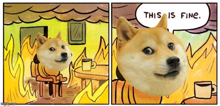 This Is Fine Meme | image tagged in this is fine dog | made w/ Imgflip meme maker