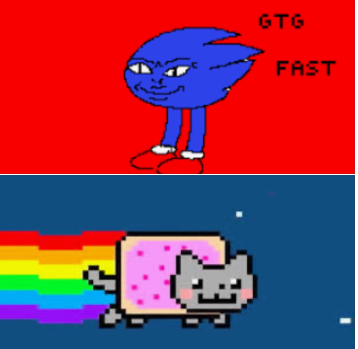 Neon cat gtg fast Blank Meme Template