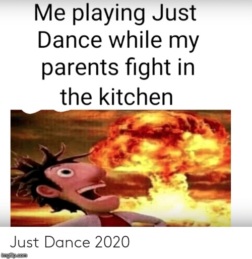 image tagged in just dance,nuclear explosion | made w/ Imgflip meme maker