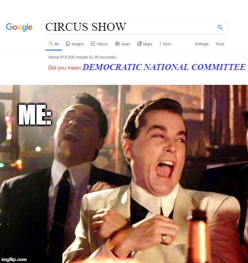 CIRCUS SHOW; DEMOCRATIC NATIONAL COMMITTEE; ME: | image tagged in memes,good fellas hilarious,did you mean | made w/ Imgflip meme maker