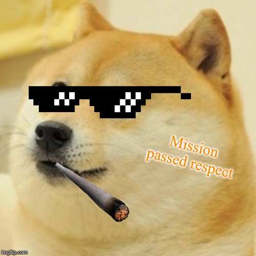 Doge | Mission passed respect | image tagged in memes,doge | made w/ Imgflip meme maker