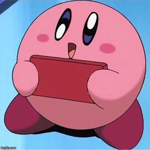 Kirby holding a sign | image tagged in kirby holding a sign | made w/ Imgflip meme maker