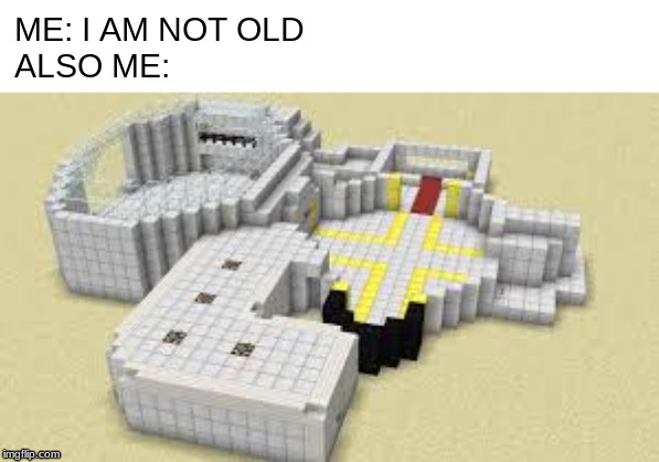 ME: I AM NOT OLD   
ALSO ME: | image tagged in old,minecraft,dantdm | made w/ Imgflip meme maker
