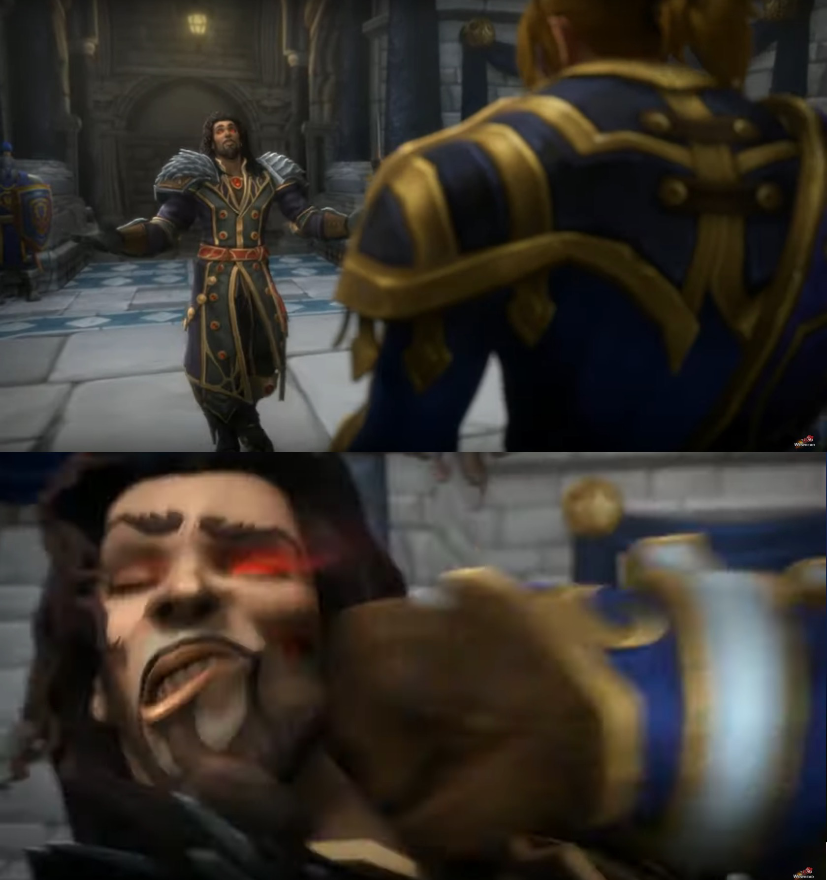 High Quality Wrathion getting punched Blank Meme Template