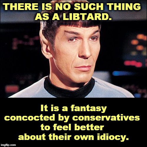 Myths about liberals. | THERE IS NO SUCH THING 
AS A LIBTARD. It is a fantasy concocted by conservatives 
to feel better 
about their own idiocy. | image tagged in condescending spock,liberal,libtard,conservatives,idiots | made w/ Imgflip meme maker