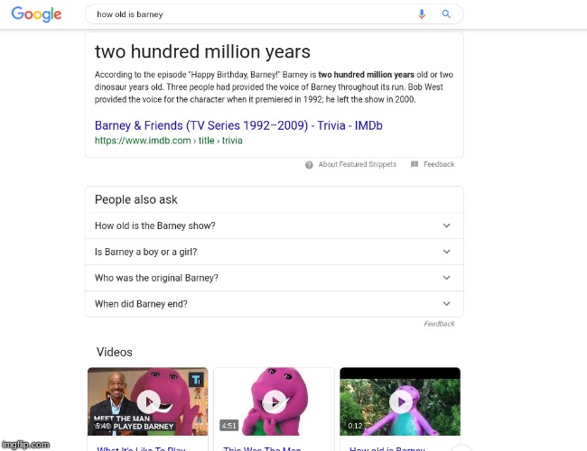 barney is old | image tagged in fun,funny,cool,c,cc,ancient aliens | made w/ Imgflip meme maker