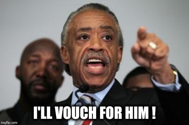 Al Sharpton | I'LL VOUCH FOR HIM ! | image tagged in al sharpton | made w/ Imgflip meme maker