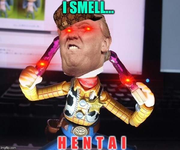 HENTAI WOODY | I SMELL... H  E  N  T  A  I | image tagged in hentai woody | made w/ Imgflip meme maker