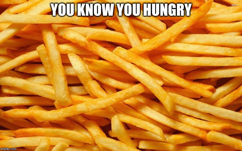 French Fries | YOU KNOW YOU HUNGRY | image tagged in french fries | made w/ Imgflip meme maker