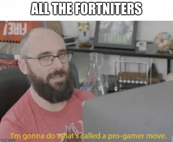 Pro Gamer move | ALL THE FORTNITERS | image tagged in pro gamer move | made w/ Imgflip meme maker