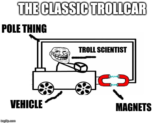 troll physics magnet car