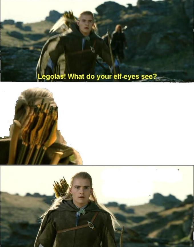 Legolas Elf Eyes Blank Meme Template