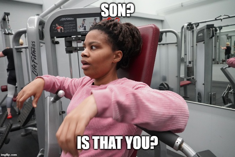 SON? IS THAT YOU? | image tagged in iambellarayne shocked face | made w/ Imgflip meme maker