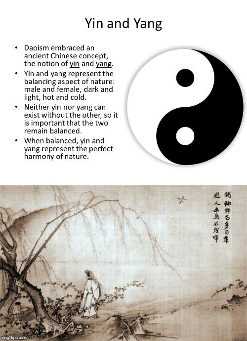 I'm not religious or even particularly spiritual, but I studied Eastern thought in college and find aspects of it appealing. | image tagged in yin and yang daoism,daoism walking the path,philosophy,chinese,religion,nature | made w/ Imgflip meme maker
