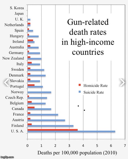 Gun deaths comparison by country (2010) | image tagged in gun deaths comparison by country 2010 | made w/ Imgflip meme maker