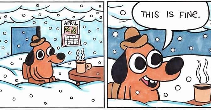 High Quality this is fine snow Blank Meme Template