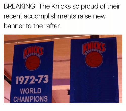 Knicks Banner Meme Blank Meme Template
