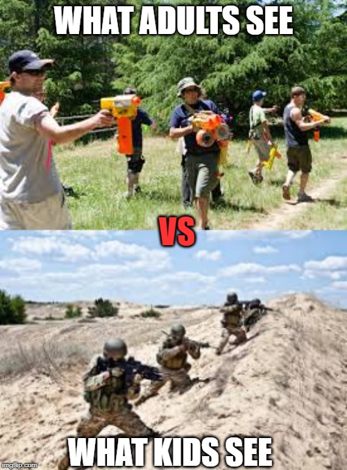 Is this true? | WHAT ADULTS SEE; VS; WHAT KIDS SEE | image tagged in fun,ww2 | made w/ Imgflip meme maker