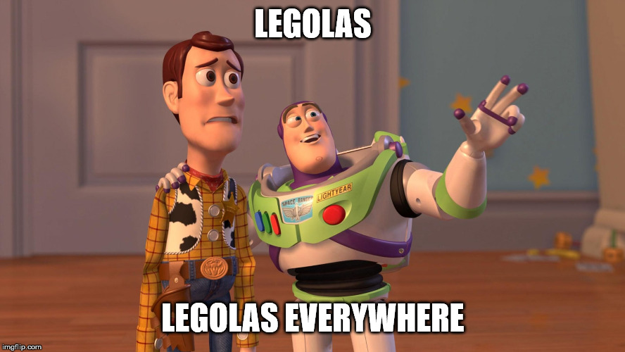 Woody and Buzz Lightyear Everywhere Widescreen | LEGOLAS; LEGOLAS EVERYWHERE | image tagged in woody and buzz lightyear everywhere widescreen | made w/ Imgflip meme maker