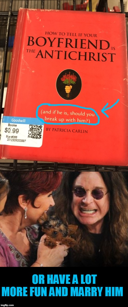 ozzy | OR HAVE A LOT MORE FUN AND MARRY HIM | image tagged in memes,selfish ozzy,ozzy osbourne | made w/ Imgflip meme maker