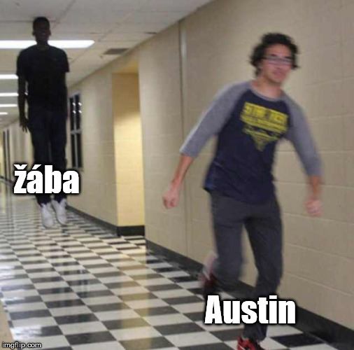 floating boy chasing running boy | žába; Austin | image tagged in floating boy chasing running boy | made w/ Imgflip meme maker