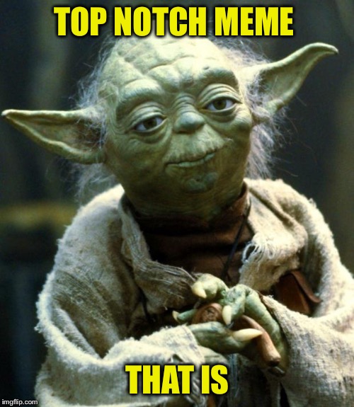 Star Wars Yoda Meme | TOP NOTCH MEME THAT IS | image tagged in memes,star wars yoda | made w/ Imgflip meme maker